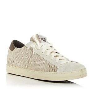 P448 NWOB EU38 US 7.5 Prisma Beige John Lace Up Low Top Sneakers